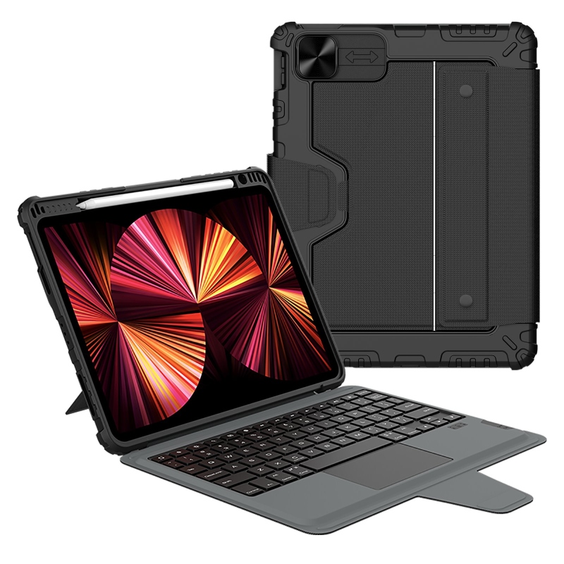 Nillkin Bumper Combo billentyűzetes tok iPad Air 4/5/10,9 (2020/11, 2024/2025/2026) és Pro 11 (2020/2021/2022) modellekhez, fekete