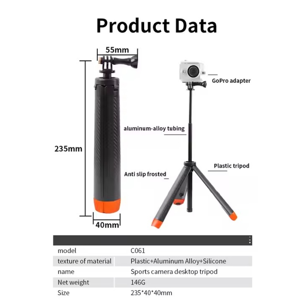 Lebegő szelfibot állvánnyal akciókamerákhoz