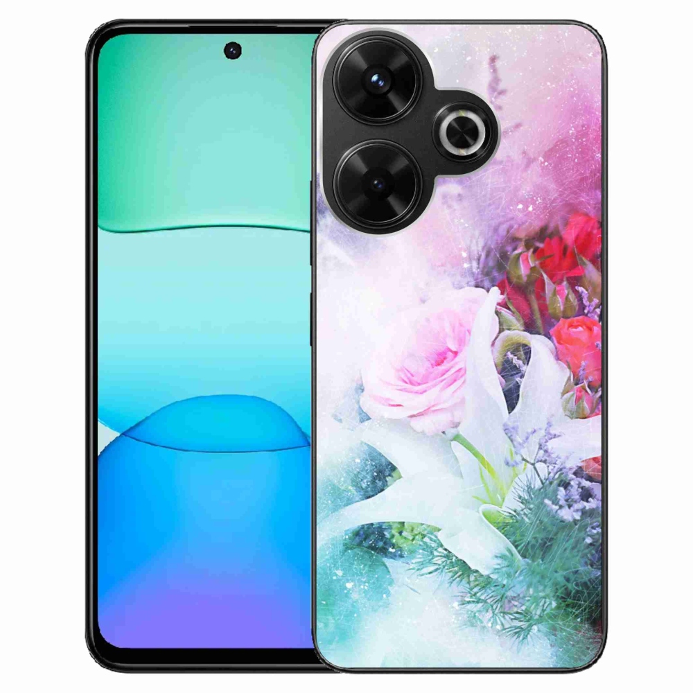 Gél borítás mmCase a Xiaomi Redmi 13 4G/Poco M6 4G - virágok 4