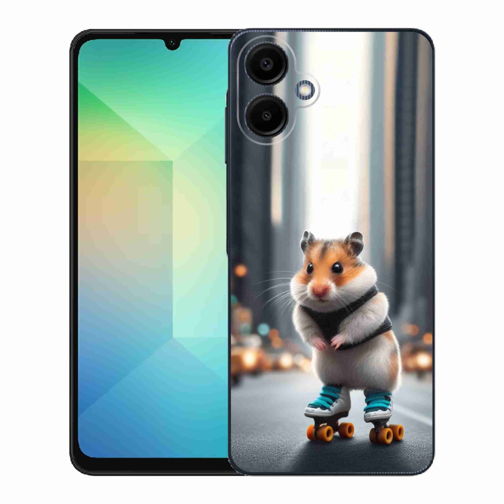 Zselés borítás mmCase Samsung Galaxy A06 4G - hörcsög a korcsolyán