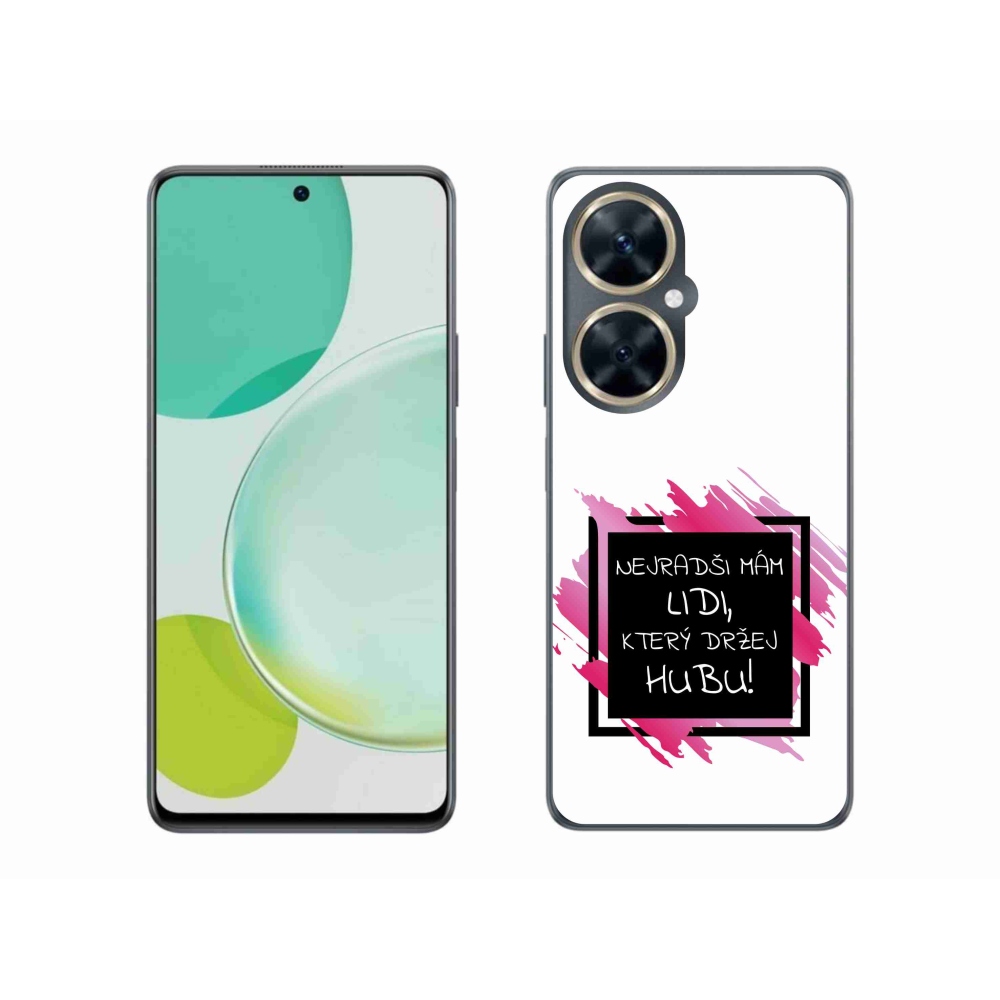 Gél borító mmCase a Huawei Nova 11i készülékhez - vicces szöveg 7 fekete és fehér háttérrel