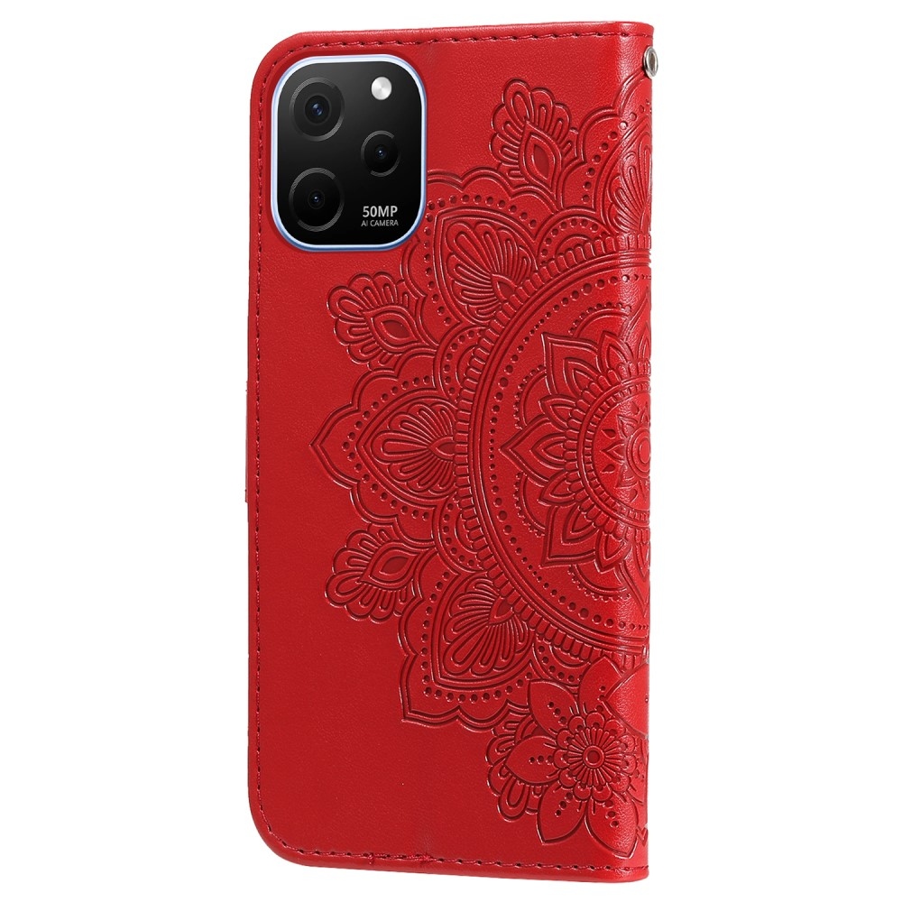 Mandala könyv tok Huawei Nova Y61-hez - piros