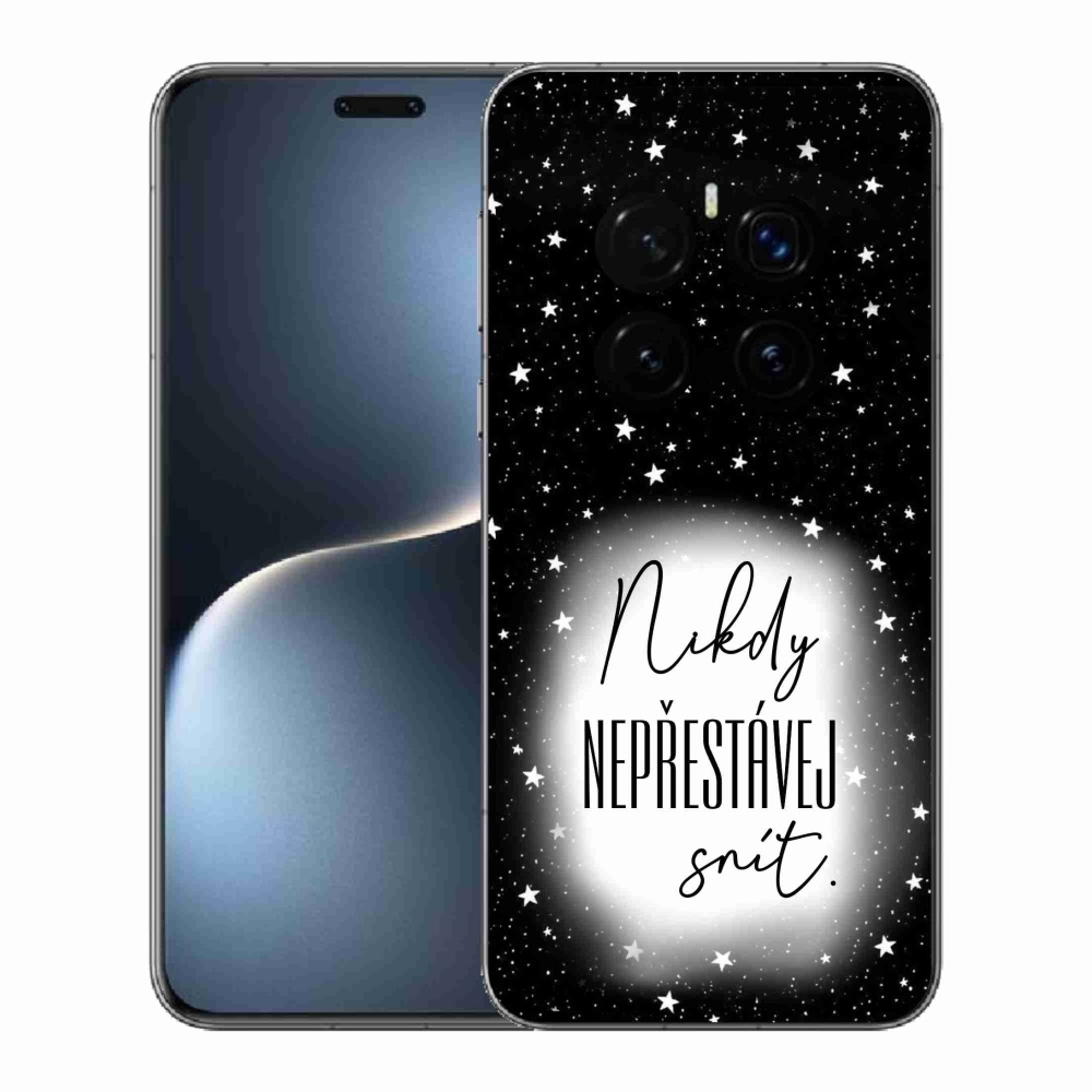 Gél borítás mmCase a Honor Magic 7 Pro 5G készülékhez - Idézet 1 fehér és fekete háttérrel