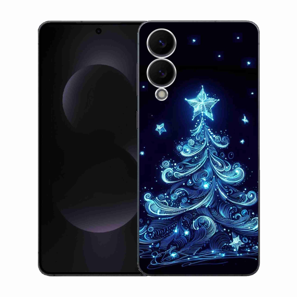 Gél borítás mmCase Samsung Galaxy S25 Edge készülékhez - neon karácsonyfa 4