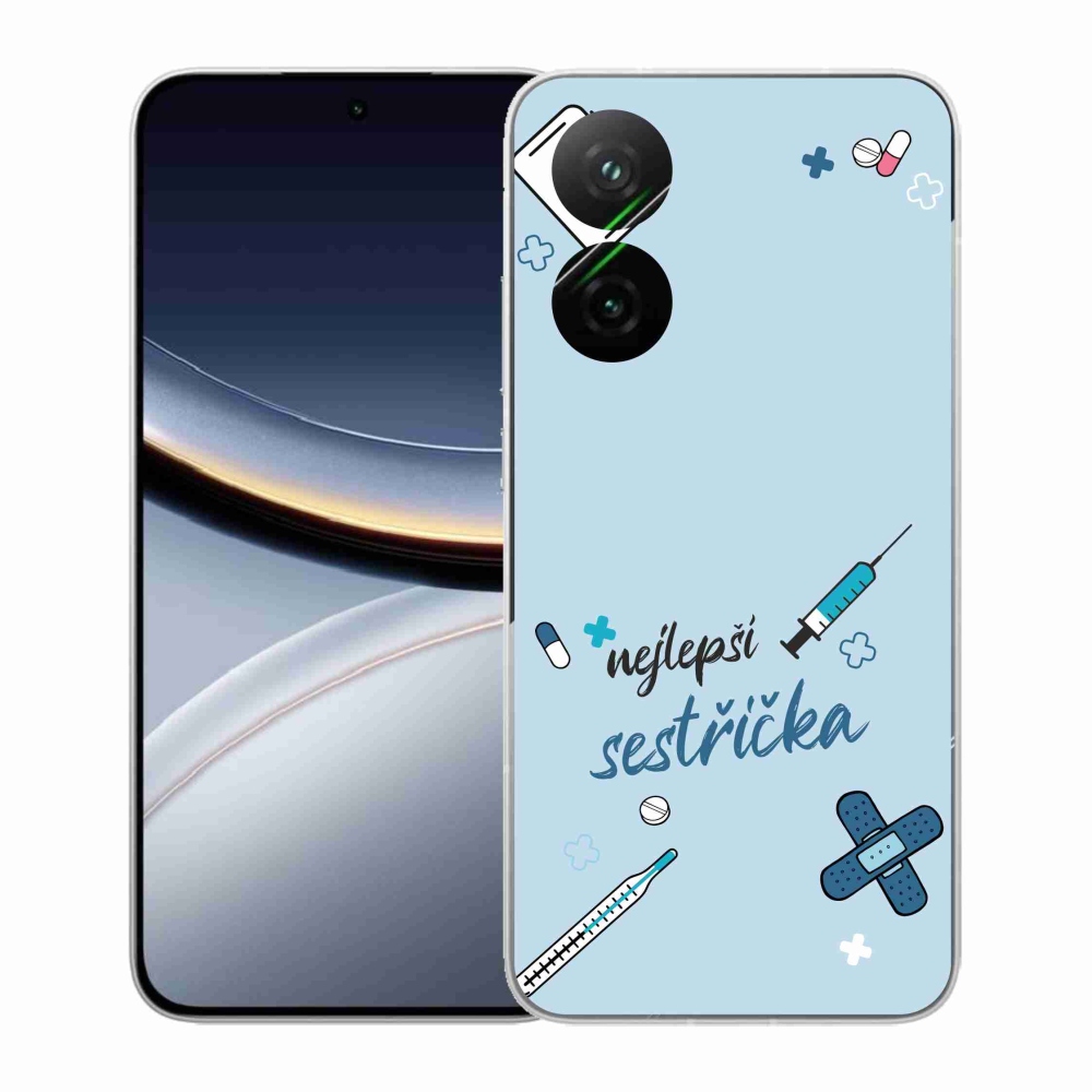 Gél borító mmCase a Xiaomi Poco F7 5G-n - a legjobb kishúg kék háttérrel