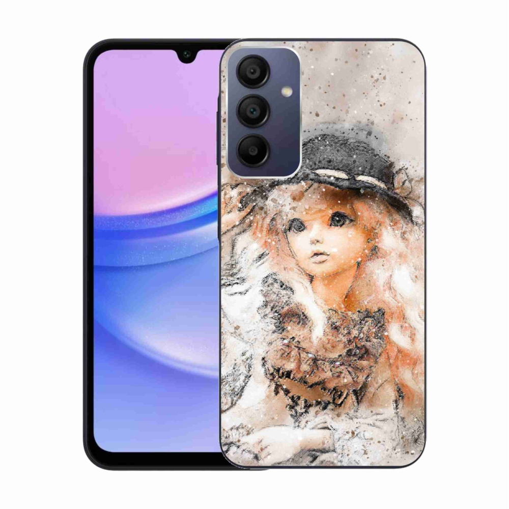 Gél borítás mmCase Samsung Galaxy A15 4G/5G készülékhez - lány kalapban