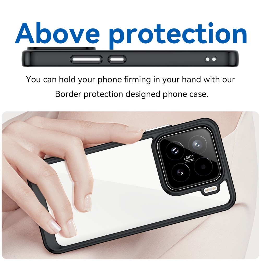 Gél tok fix hátlappal Xiaomi 15-hez - fekete