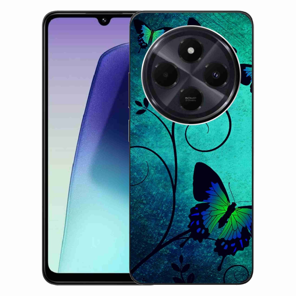 Gél borítás mmCase a Xiaomi Redmi 14C/Poco C75-hez - színes pillangók