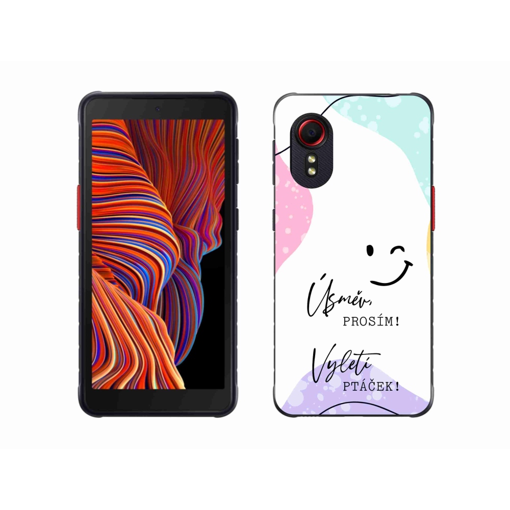 Gél borító mmCase Samsung Galaxy Xcover 5 készülékhez - vicces szöveg 4 fehér háttérrel