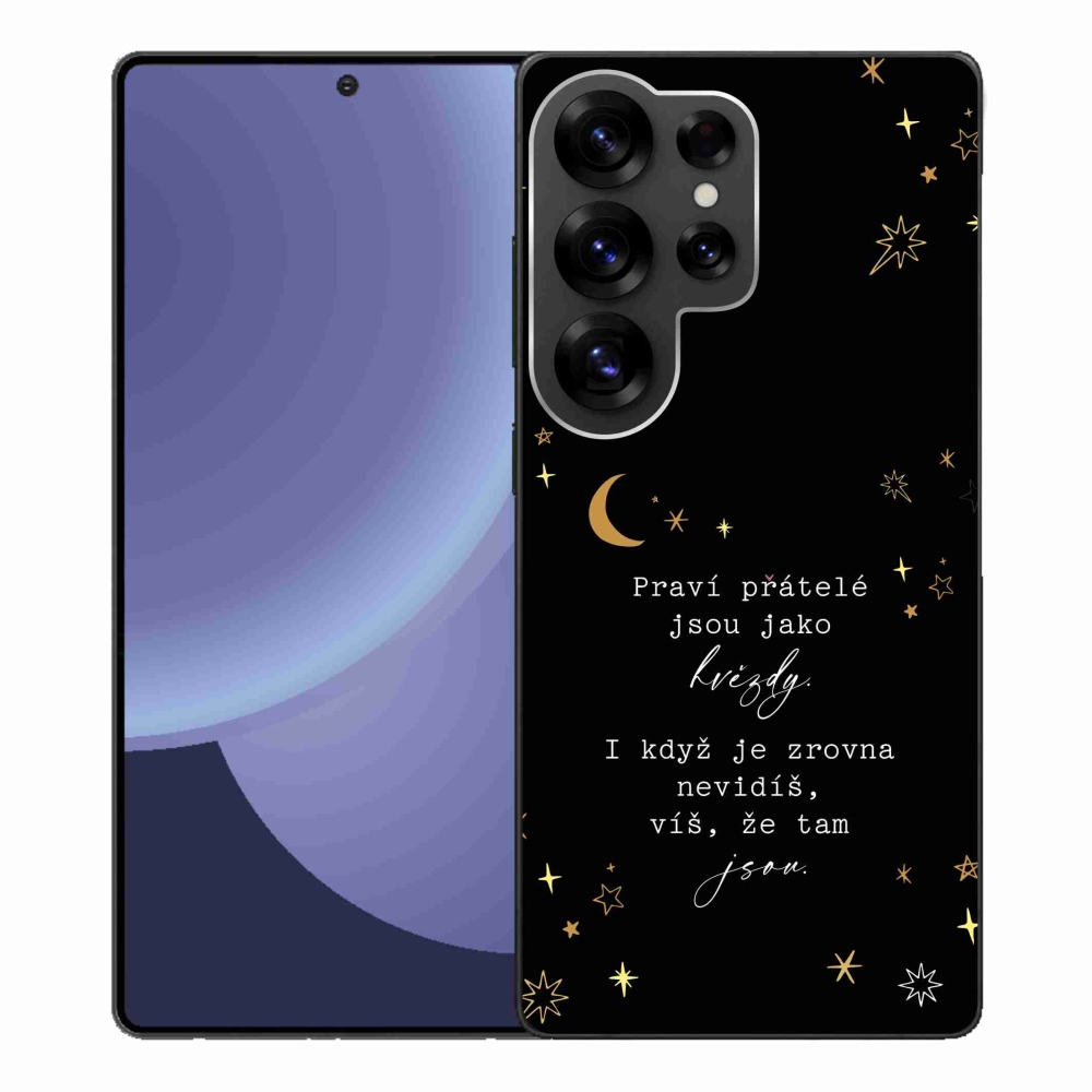 Gél borító mmCase Samsung Galaxy S25 Ultra - idézet 6 fekete háttér