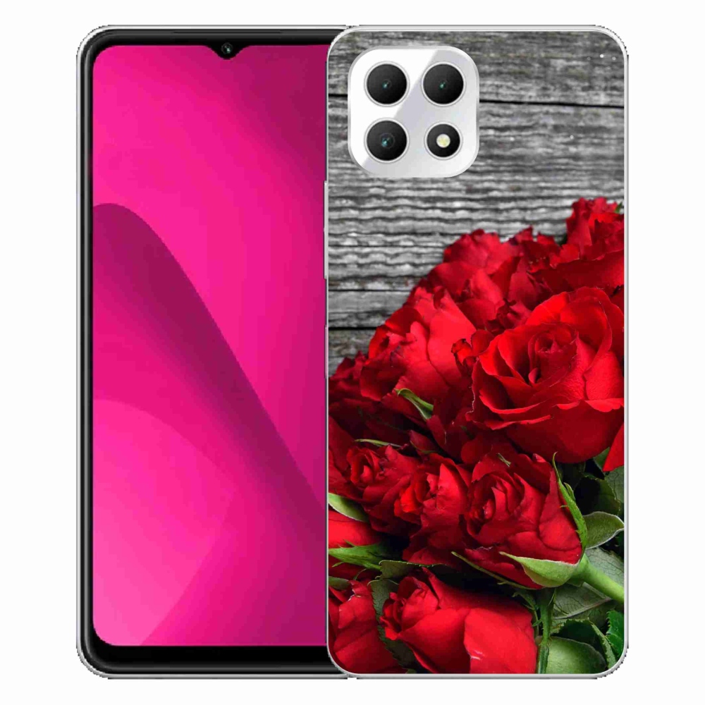 Zselés borítás mmCase a T-Mobile T Phone 2 készülékhez - piros rózsa