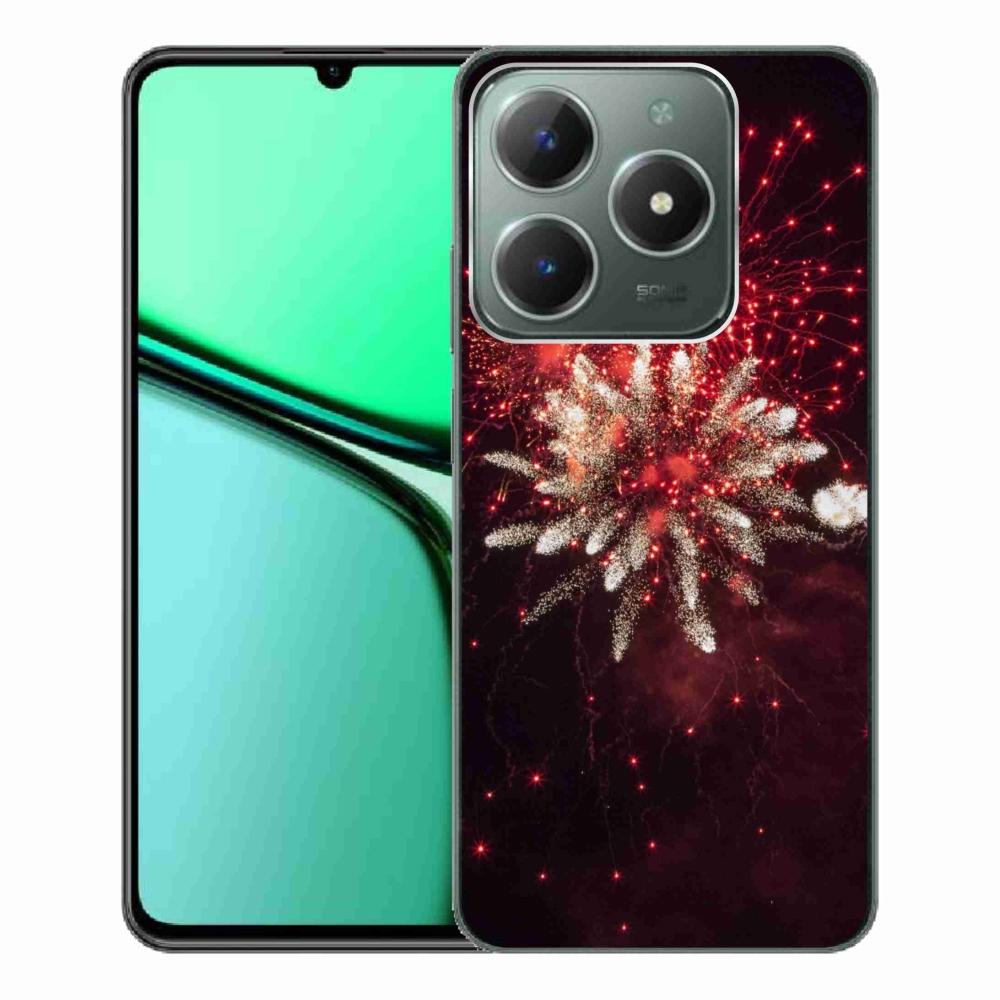 Zselés borítás mmCase a Realme C61 készülékhez - tűzijátékok