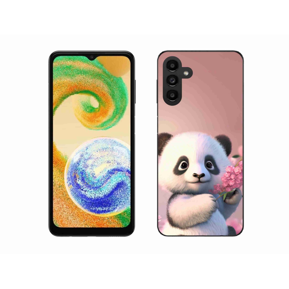 Zselés borítás mmCase Samsung Galaxy A04s (164.7x76.7x9.1mm) - aranyos panda