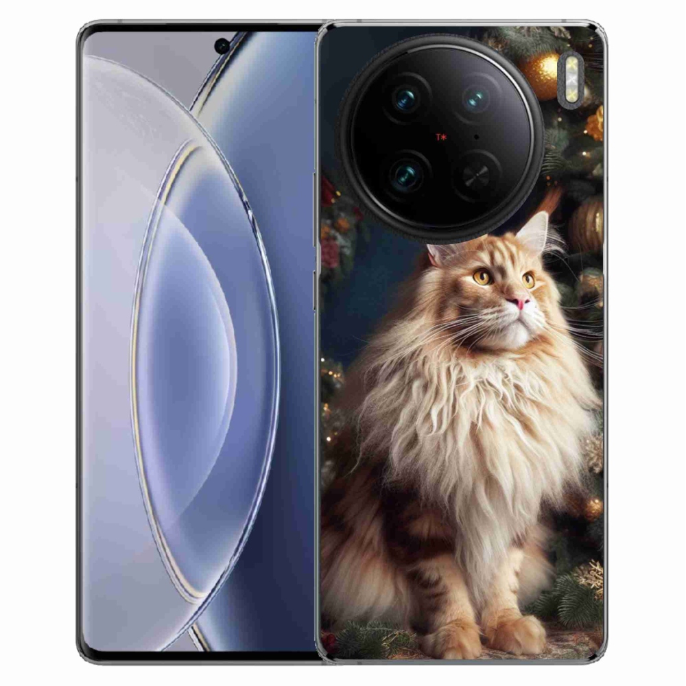 Zselés borítás mmCase a Vivo X90 Pro-hoz - macska a fánál