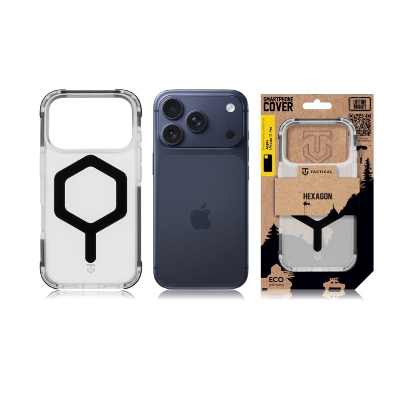 Tactical MagForce hatszögletű védőburkolat Apple iPhone 17 Pro T-Fekete
