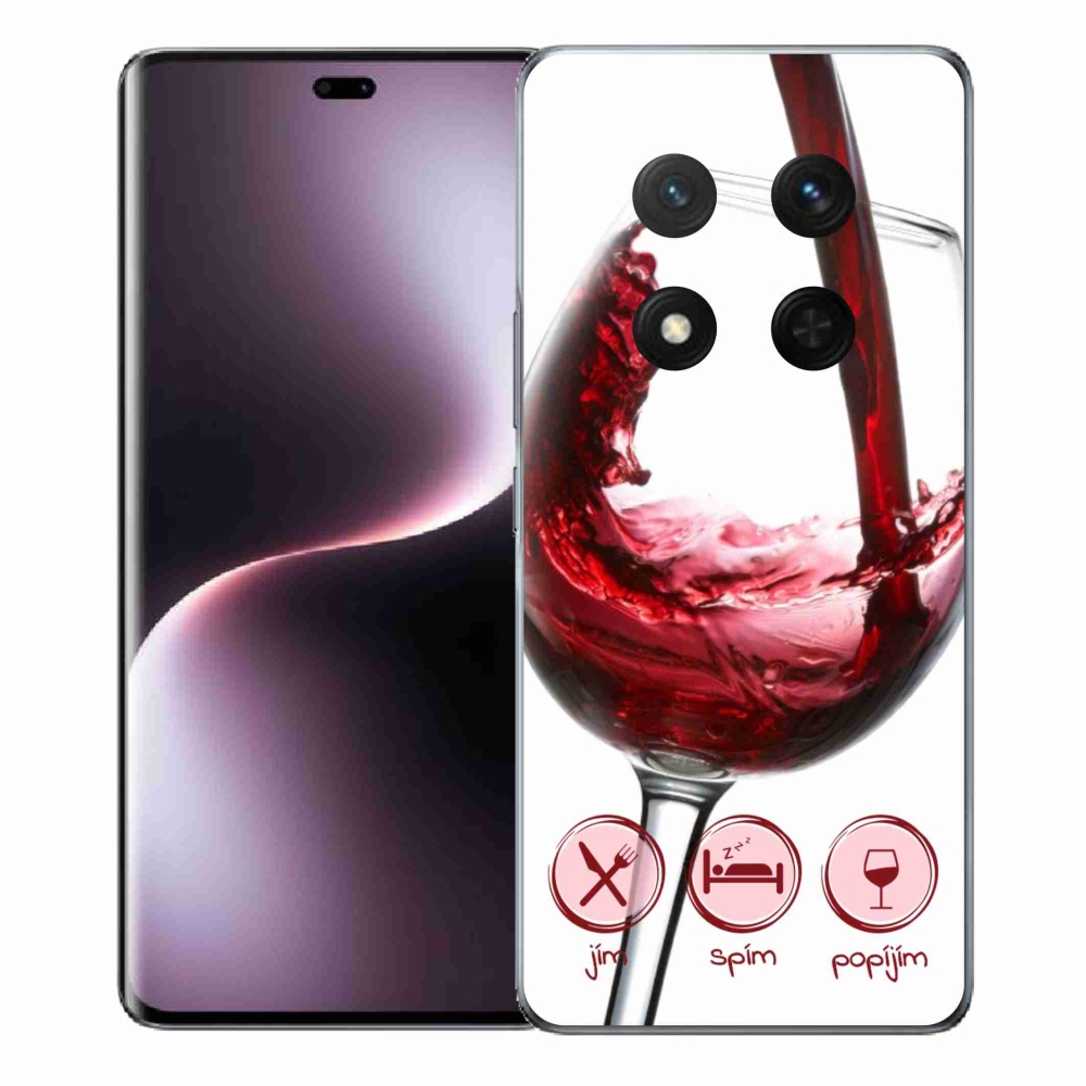 Zselés borítás mmCase a Honor Magic 7 Lite 5G készülékhez - borospohár piros