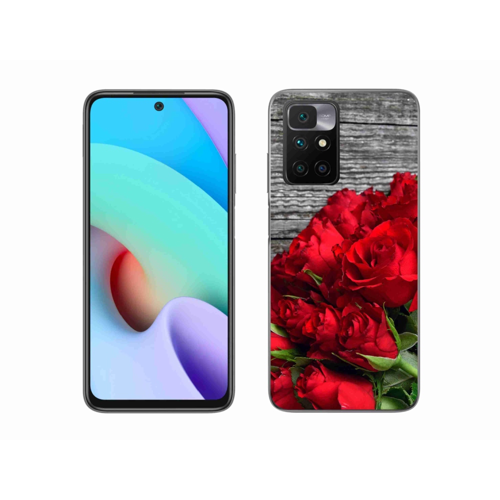 Zselés borítás mmCase a Xiaomi Redmi 10/Redmi 10 (2022) - piros rózsa