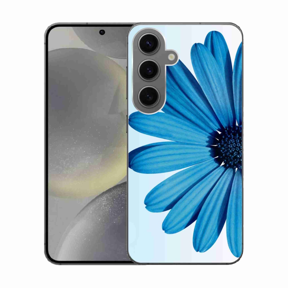 Gél tok mmCase Samsung Galaxy S24 készülékhez - kék margaréta