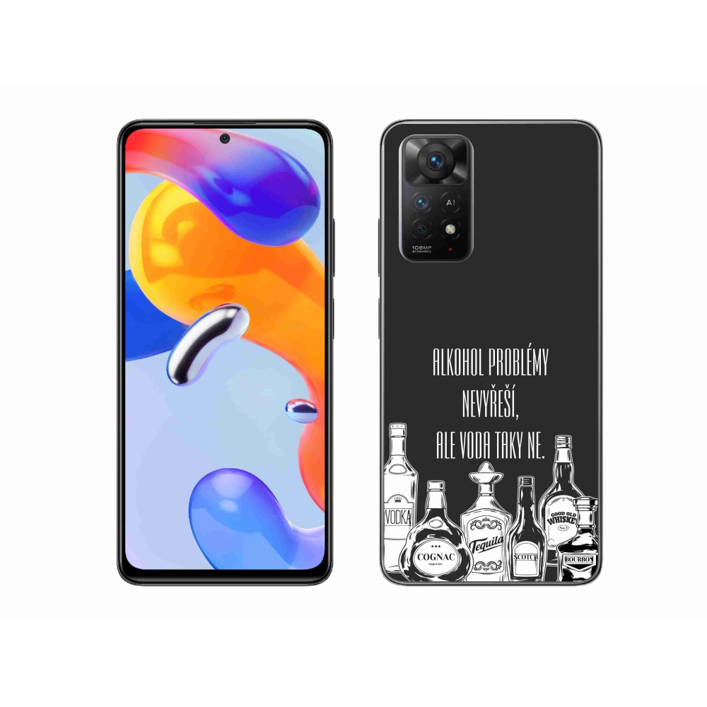 Gél borító mmCase a Xiaomi Redmi Note 11 Pro 4G/5G-hez - vicces szöveg fekete háttérrel