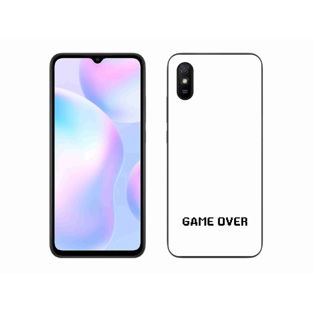 Gél borító mmCase a Xiaomi Redmi 9AT számára - játék fehér háttérrel