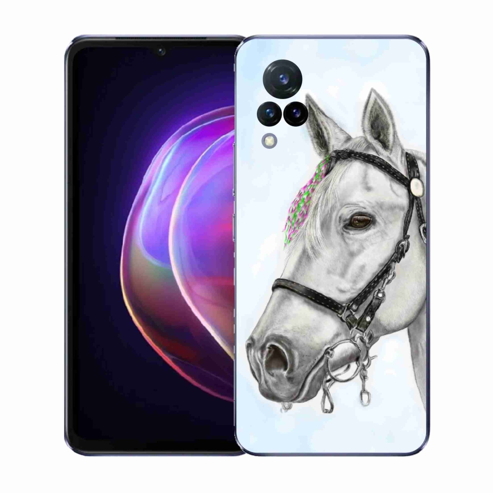 Gél borítás mmCase a Vivo V21 4G/5G - fehér ló 1