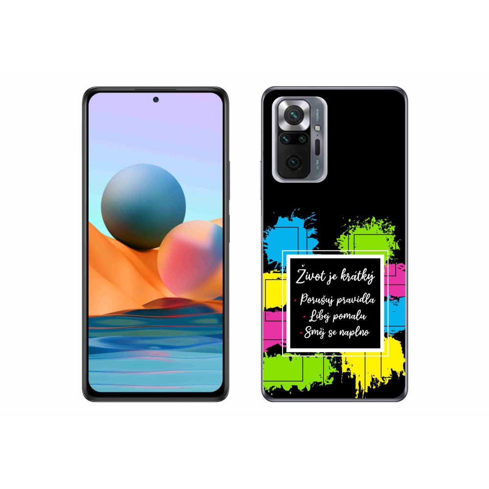 Gél borítás mmCase a Xiaomi Redmi Note 10 Pro készülékhez - Idézet 5 fekete háttér