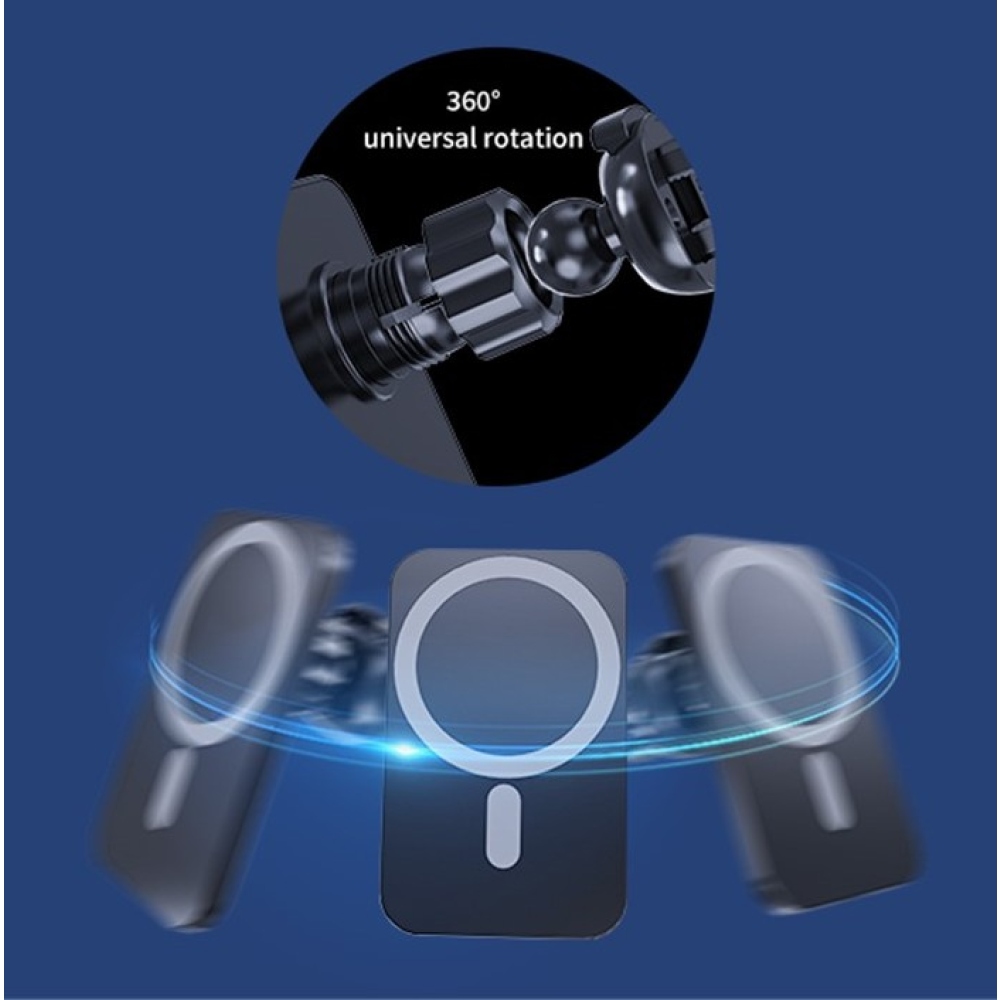 C16 mágneses vezeték nélküli autós töltő MagSafe 15W-os töltővel - fehér