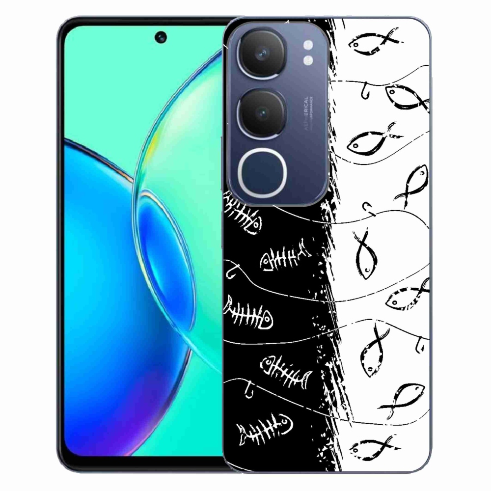 Zselés borítás mmCase a Vivo Y19-hez - csontvázak és halak