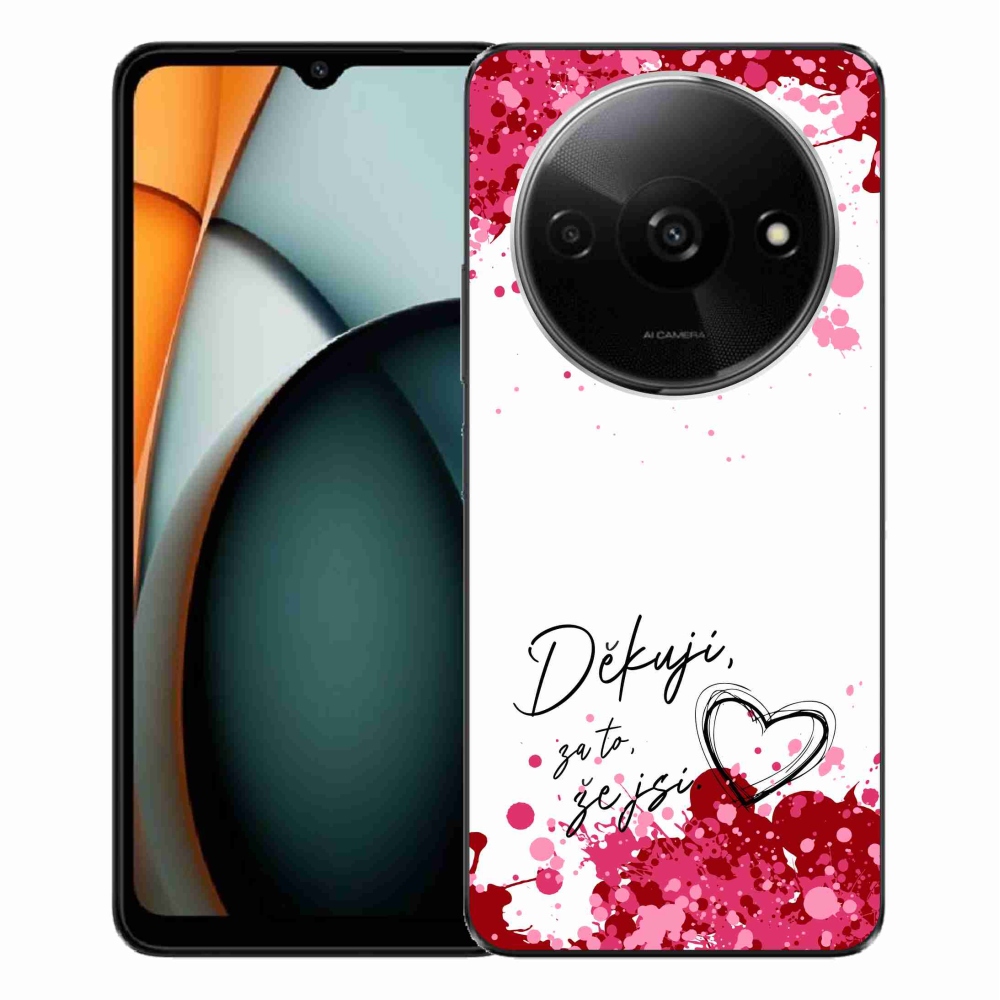 Gél borítás mmCase a Xiaomi Redmi A3-hoz - love text 2 fehér háttérrel