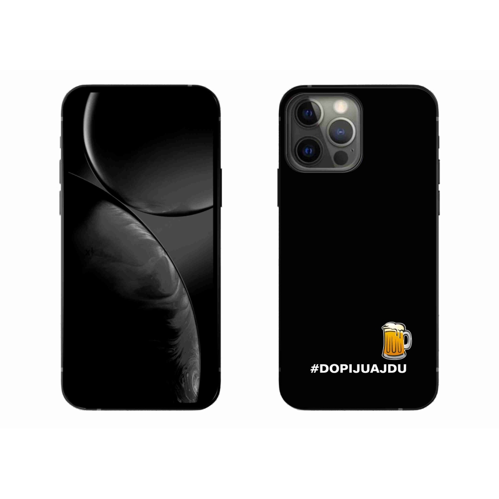 Gél borítás mmCase iPhone 13 Pro Max 6.7 - sör motívum 1 fekete háttérrel