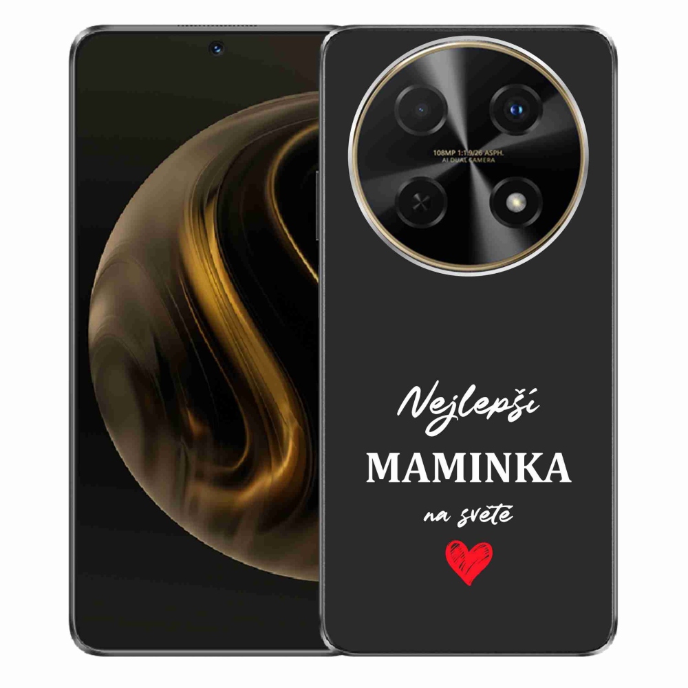 Gél borító mmCase a Huawei Nova 12i - legjobb anya 1 fekete háttérrel