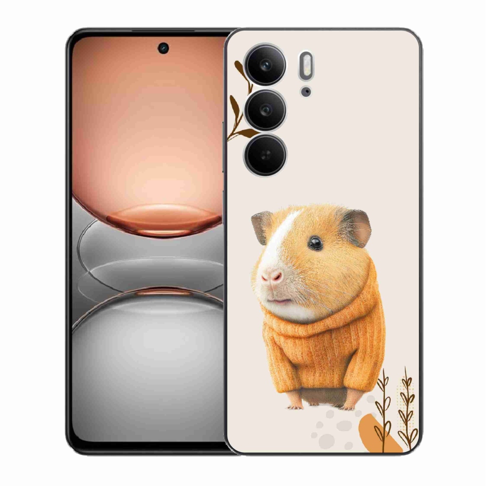 Gélborítás mmCase a Realme C75 készülékhez - tengerimalac pulóverben