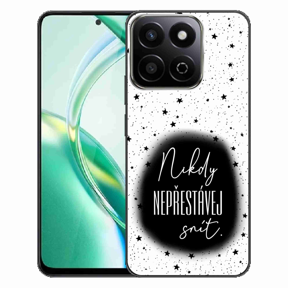 Zselés borító mmCase a Honor 200 Smart 5G készülékhez - idézet 1 fekete-fehér háttérrel