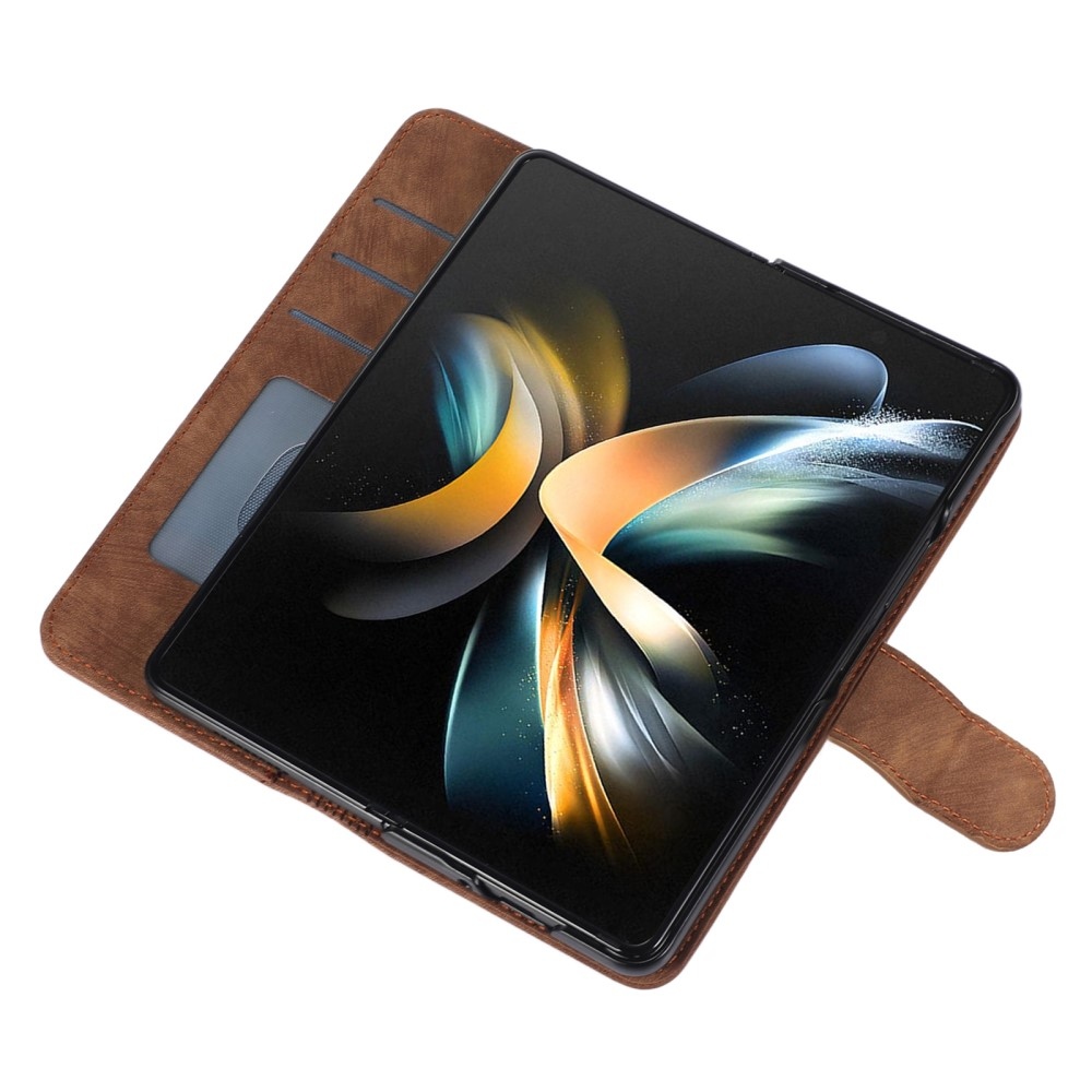 Tárcás könyvtáska Samsung Galaxy Z Fold5 5G - barna