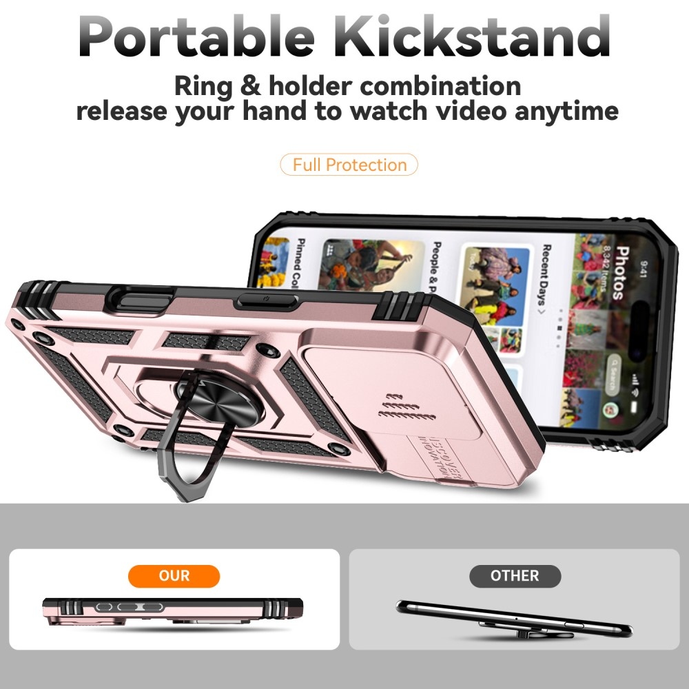 Tartós csúszóborítás iPhone 16 Pro Max készülékhez - rózsaarany