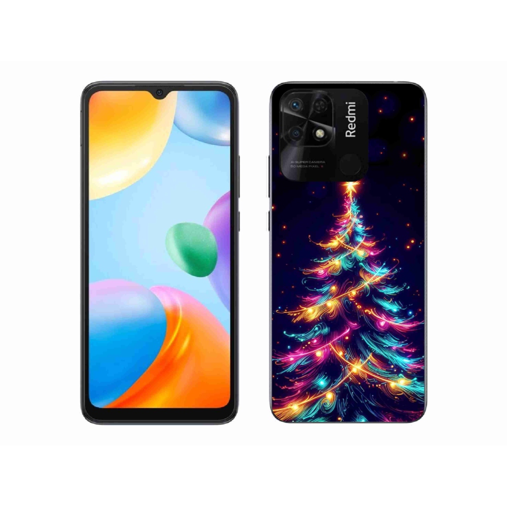 Gél borítás mmCase a Xiaomi Redmi 10C-hez - neon karácsonyfa