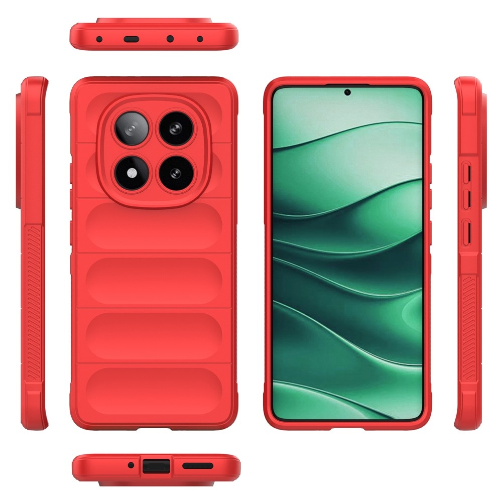 Rugg tartós zselés tok Xiaomi Redmi Note 14 Pro 5G/Poco X7 5G - piros