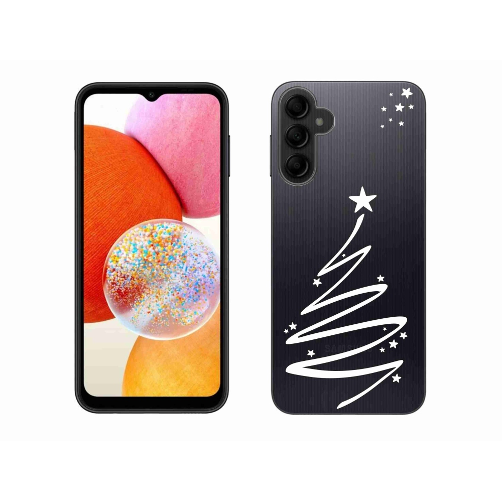 Gél borító mmCase Samsung Galaxy A14 4G/5G készülékhez - fehér fa átlátszó háttérrel