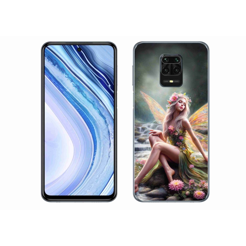 Gél borítás mmCase a Xiaomi Redmi Note 9S-hez - pillangó nő 1