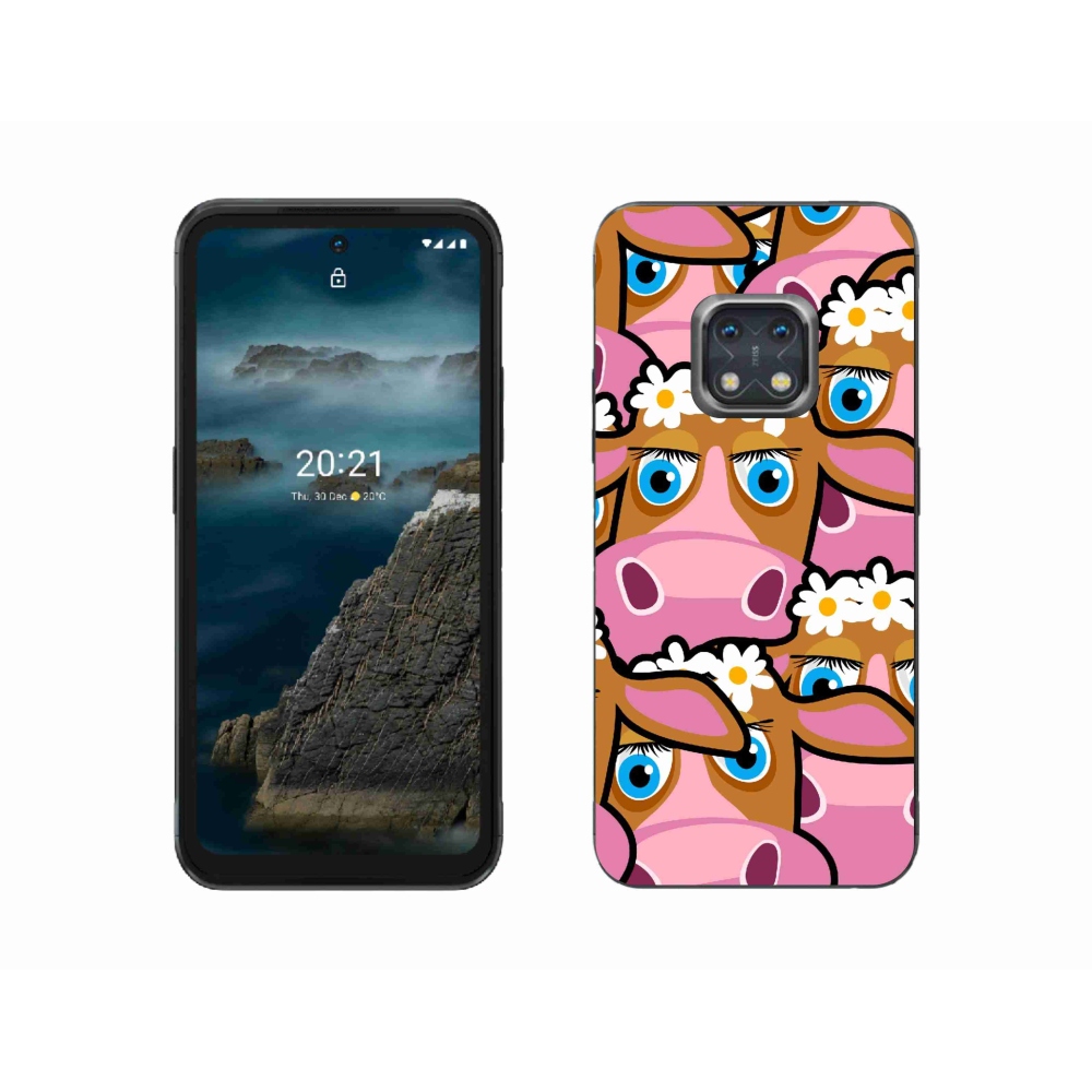 Zselés borítás mmCase a Nokia XR20 készülékhez - rajzfilmtehenek