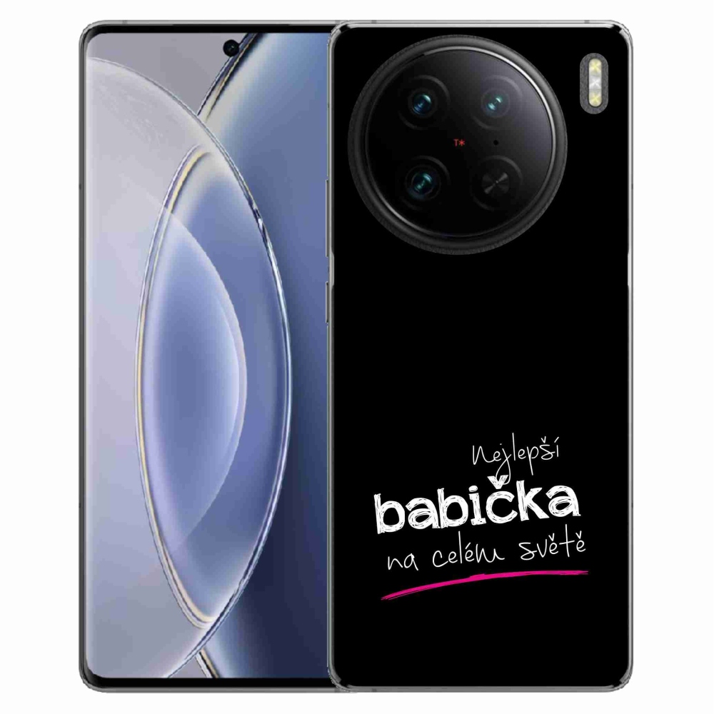 Gél borítás mmCase a Vivo X90 Pro - Legjobb nagyi 4 fekete háttérrel