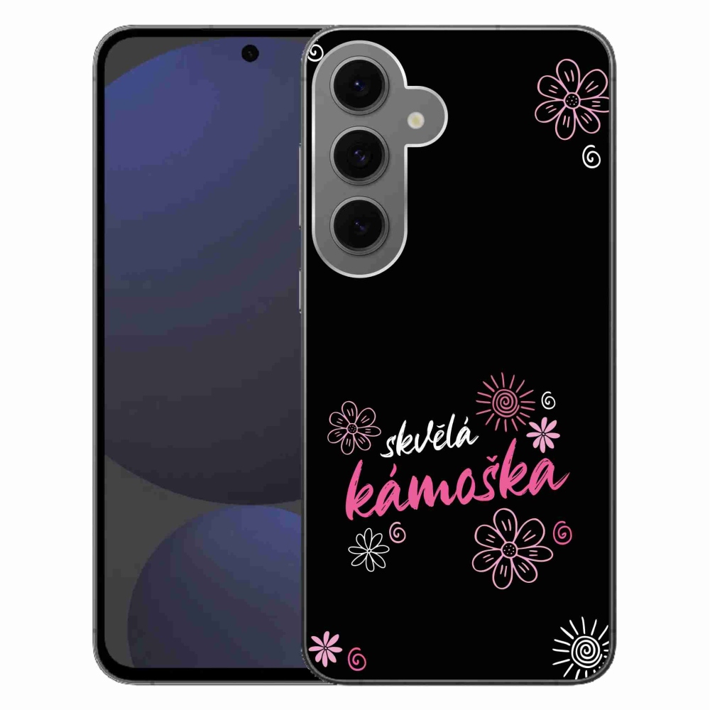 Gél borítás mmCase Samsung Galaxy S24 FE - nagyszerű haver fekete háttérrel