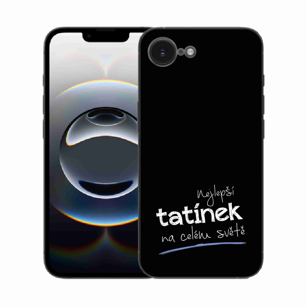 Gél borítás mmCase iPhone 16e készülékhez - legjobb apuci 4 fekete háttér