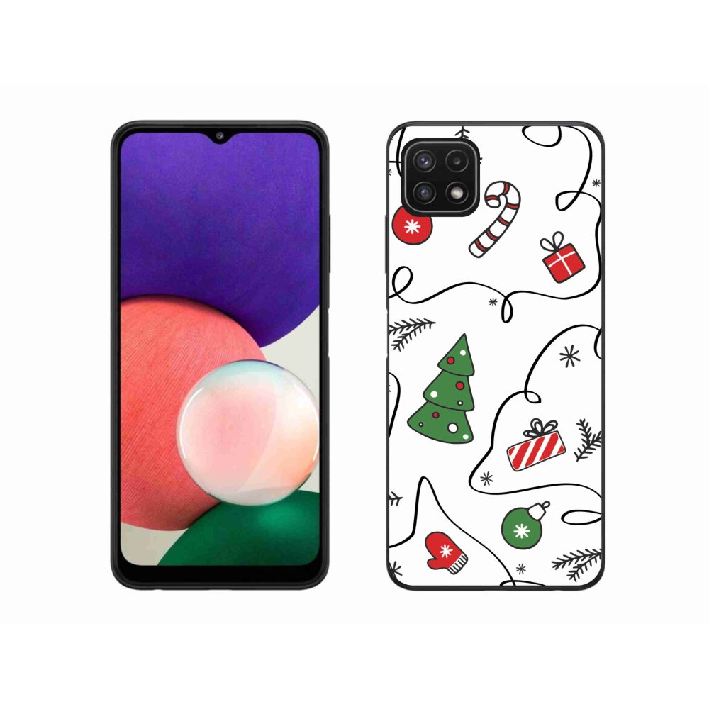 Gél borító mmCase Samsung Galaxy A22 5G - Karácsonyi motívumok