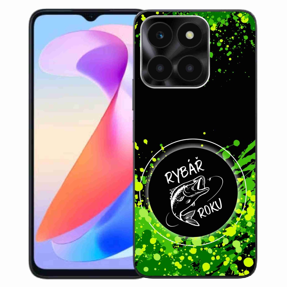 Zselés borítás mmCase a Honor X6a számára - az év horgásza fekete háttérrel