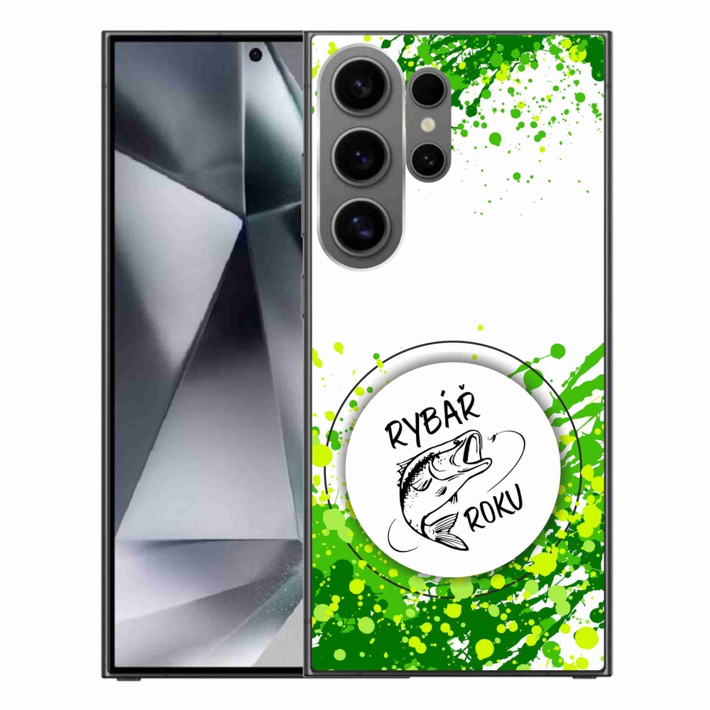 Zselés borító mmCase Samsung Galaxy S24 Ultra - Az év horgásza fehér háttérrel