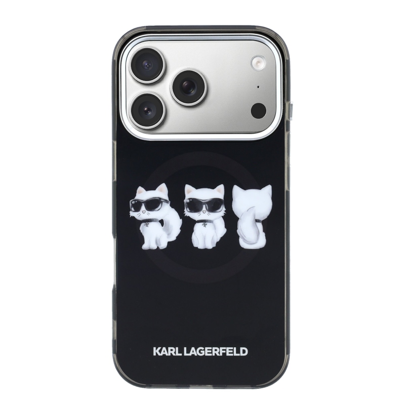 Karl Lagerfeld IML Choupette Trio vízfesték MagSafe hátlap iPhone 17 Pro készülékre