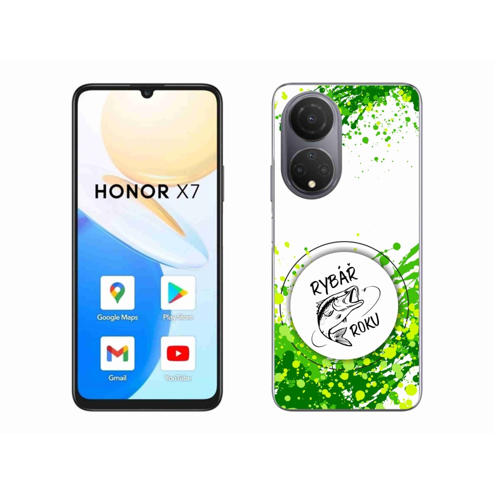 Gél borító mmCase a Honor X7-hez - az év horgásza fehér háttérrel