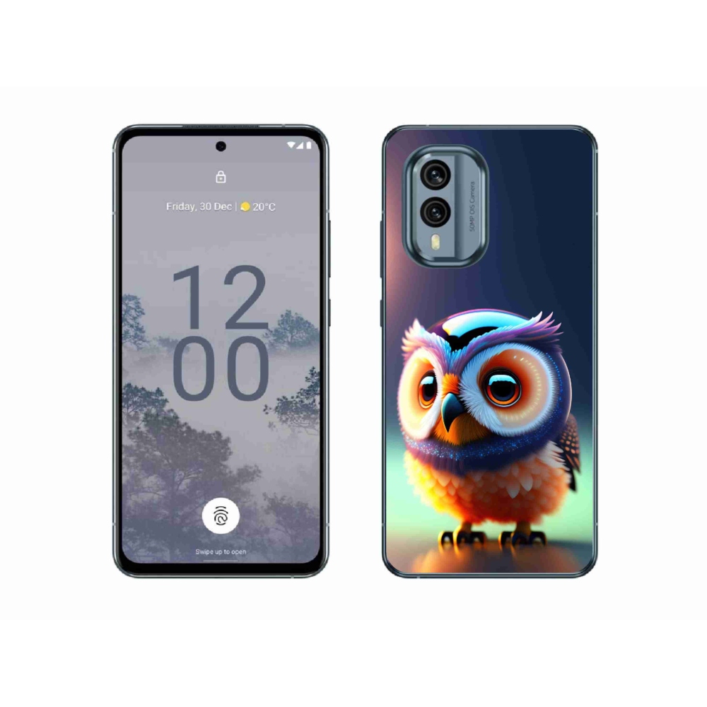 Zselés borítás mmCase a Nokia X30 5G készülékhez - bagoly