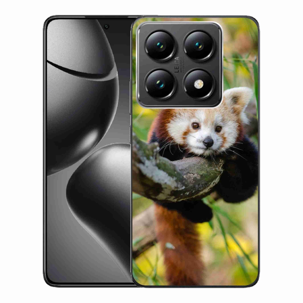 Gél borítás mmCase a Xiaomi 14T Pro számára - panda piros
